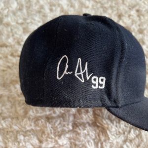 Custom Yankees New Era baseball hat with Aaron Judge signature and number